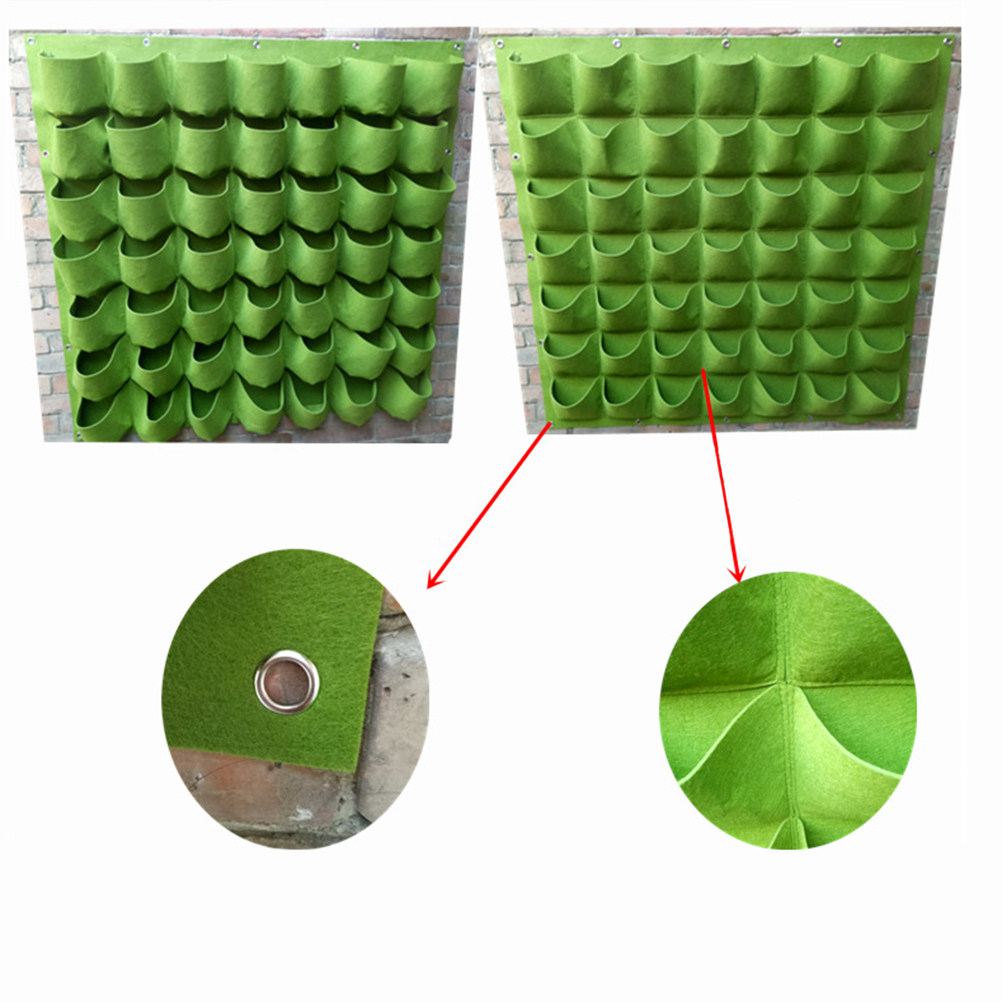 Outdoor Planting Bag - 1Pcs Vertical Felt Hanging Planter Wall