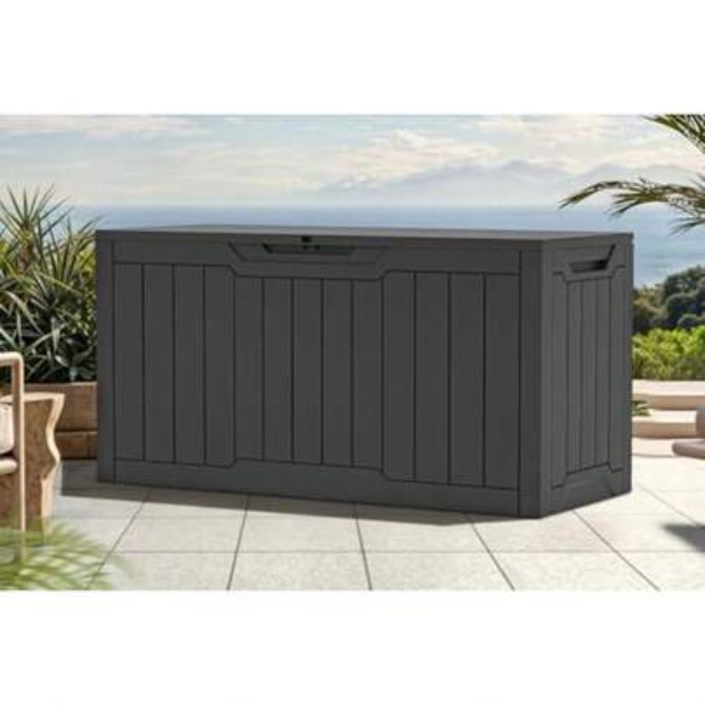 Gardening Tools Storage - 80 Gallon Waterproof Deck Box Lockable