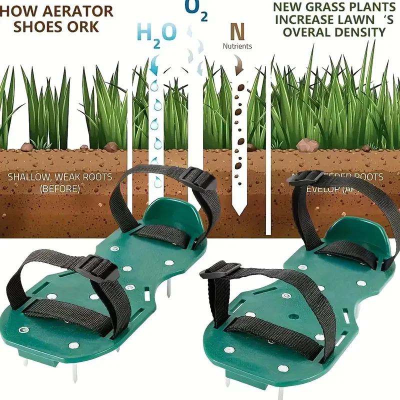 Garden Aerator Shoes Spike Wal - đánh giá và giá Gardening Tools For Weeds