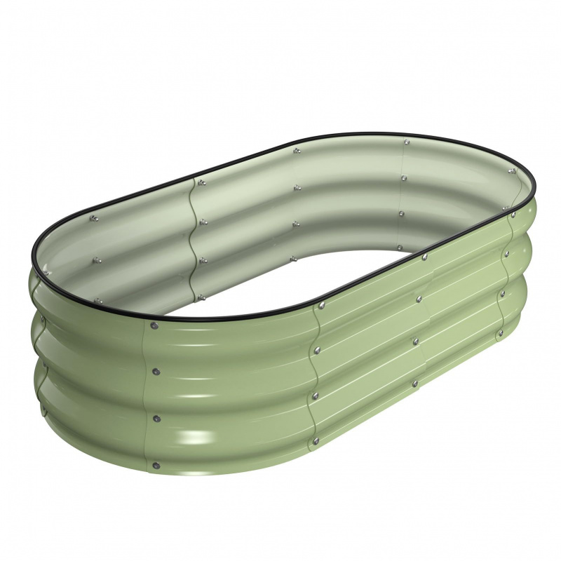 1PCS Oval-shaped Galvanized St - đánh giá và giá Gardening Tools Box