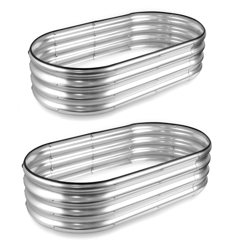 1PCS Oval-shaped Galvanized St - đánh giá và giá Gardening Tools Box