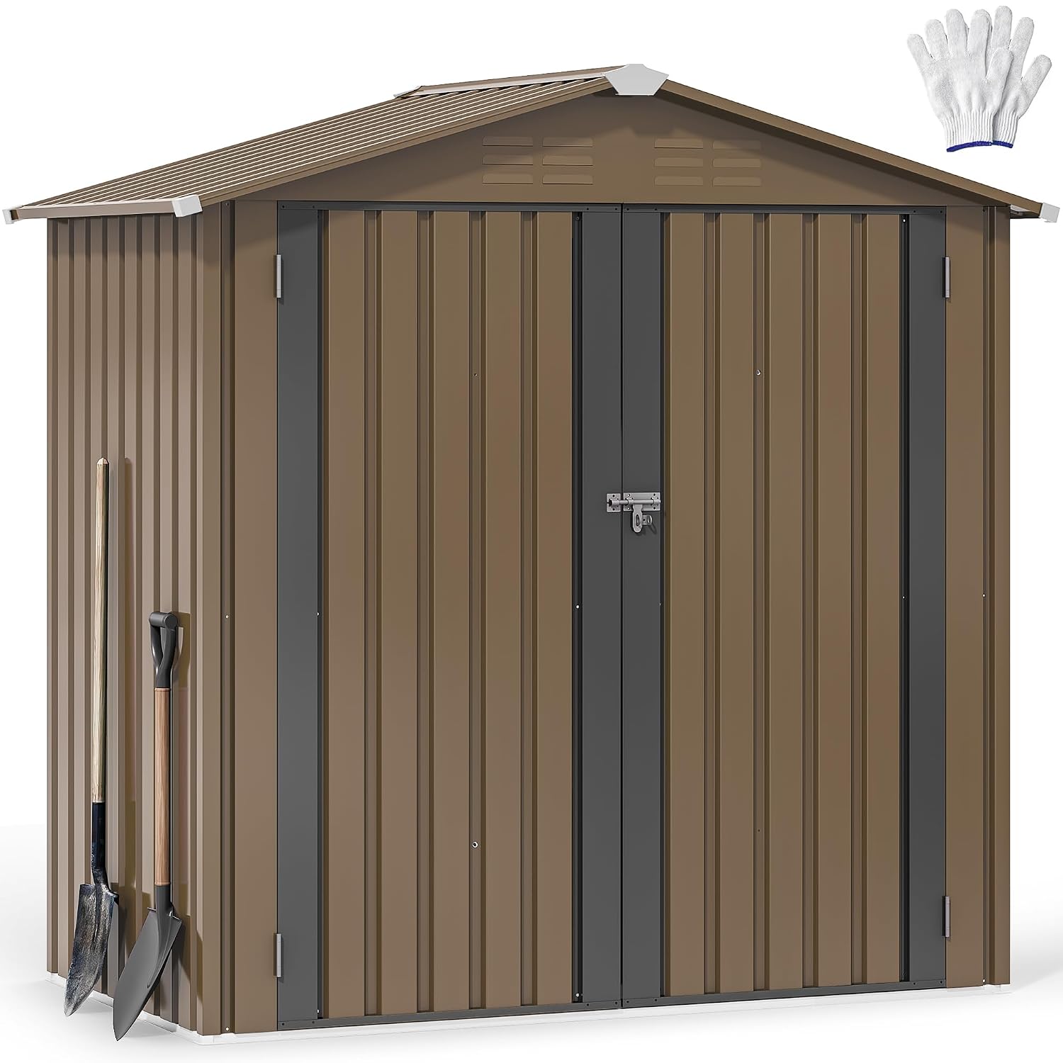 6x4ft Metal Outdoor Storage Sh - đánh giá và giá Gardening Tools In