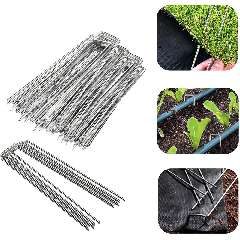 10 Pcs U-shaped Garden Nails A - đánh giá và giá Gardening Tools For Weeds