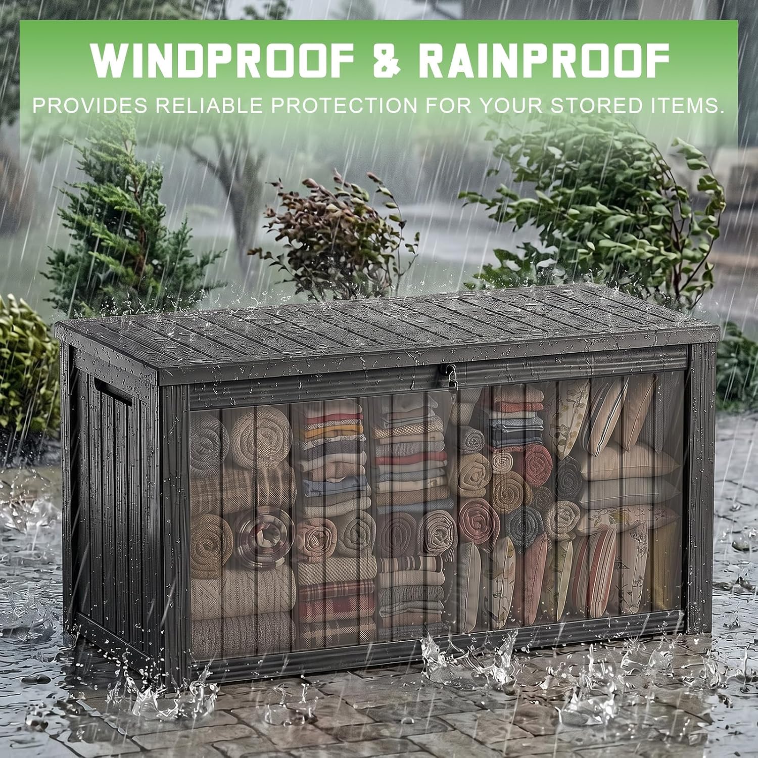 200 Gallon Lockable Resin Deck - đánh giá và giá Gardening Tools Box