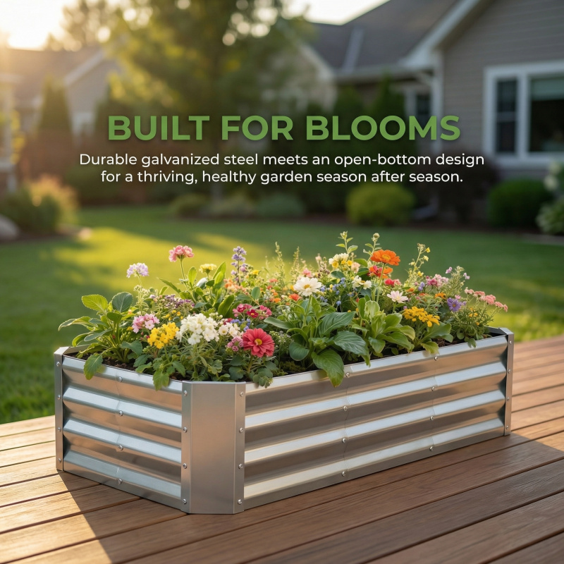 Large Bottomless Galvanized Ga - đánh giá và giá Gardening Tools Box