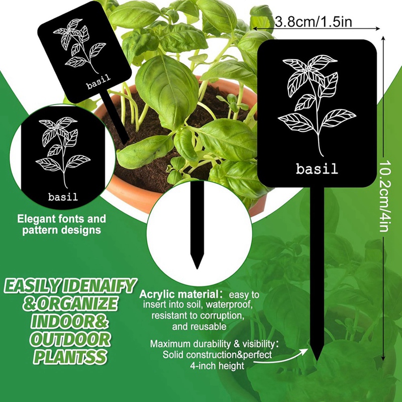 24Pcs Acrylic Plant Label Sign - đánh giá và giá Gardening Tools With Names