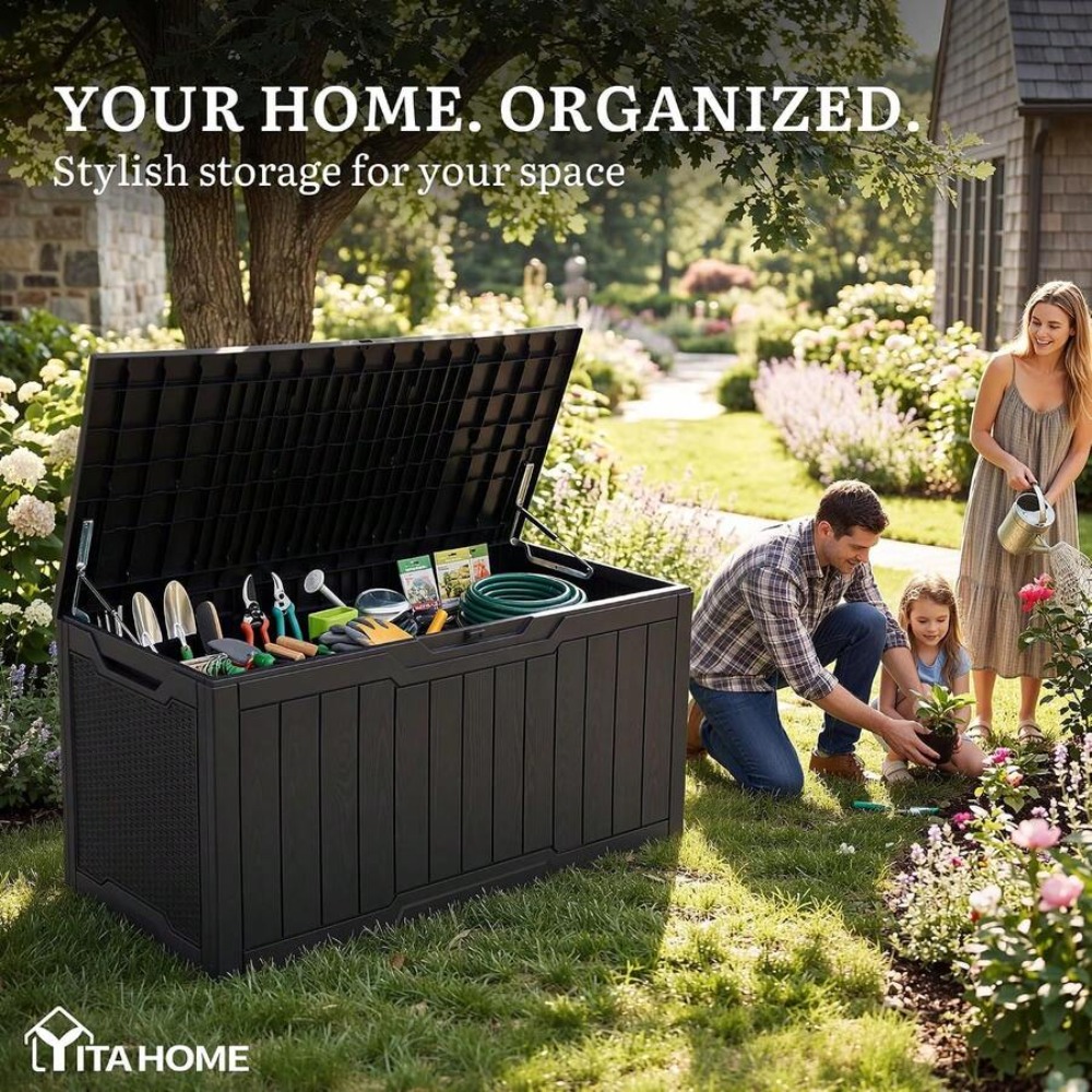 100 Gallon Large Outdoor Deck  - đánh giá và giá Gardening Tools Box