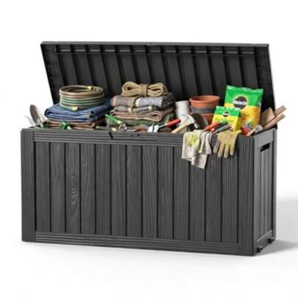 90 Gallon Outdoor Deck Box Wat - đánh giá và giá Gardening Tools Box