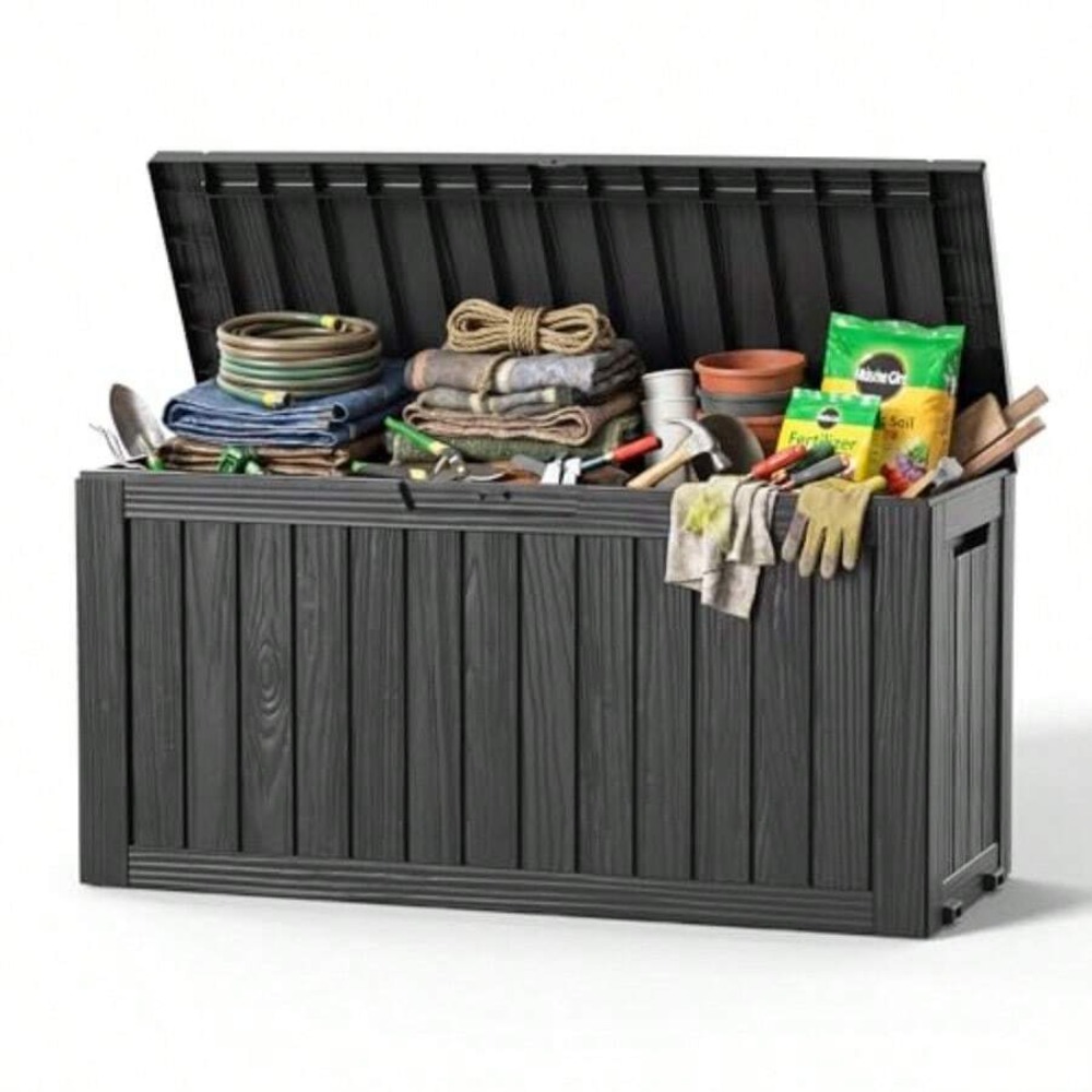 90 Gallon Outdoor Deck Box Wat - đánh giá và giá Gardening Tools Box